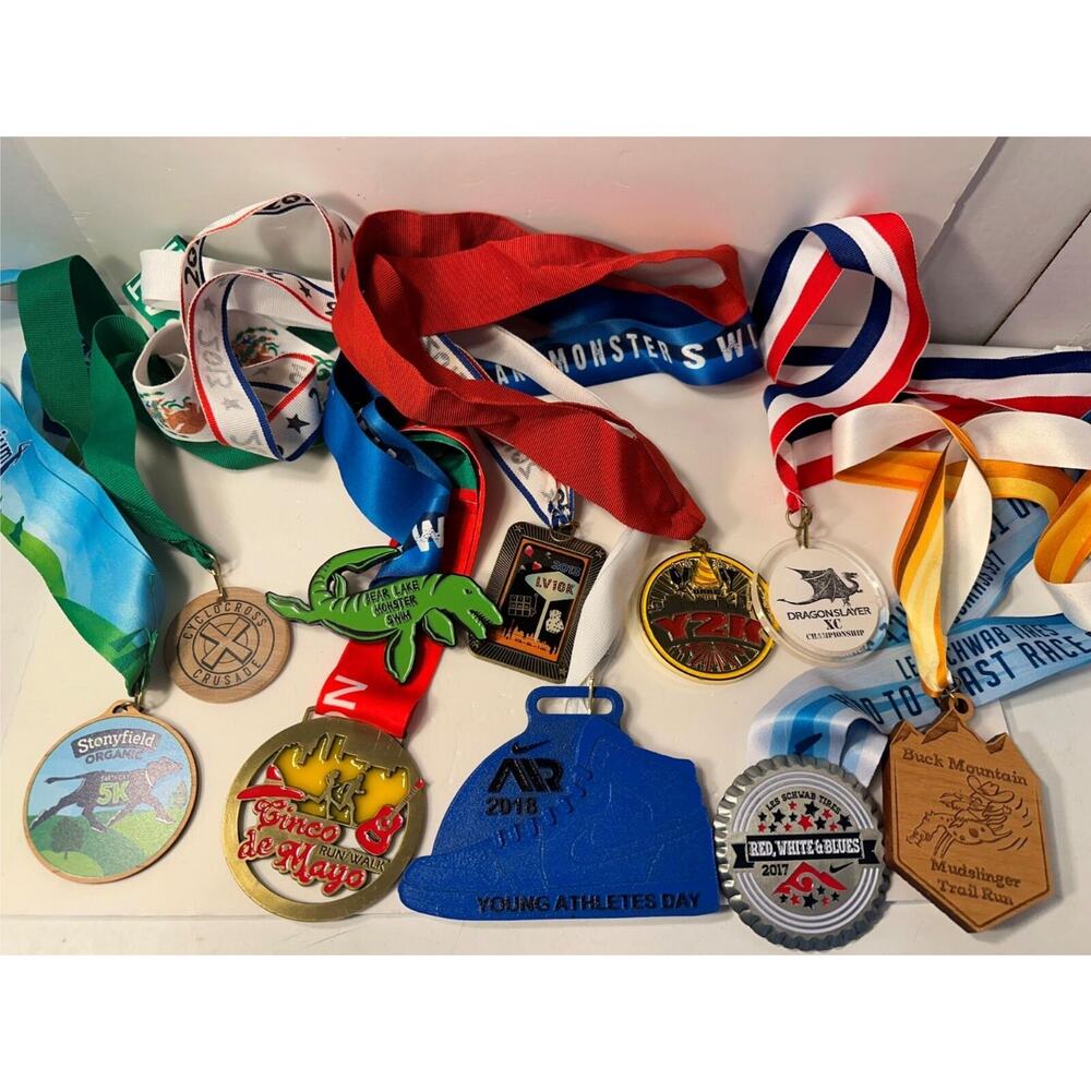 Lot of 10 Different Race / Running / Other / Marathon Medal Collection (Lot 16)